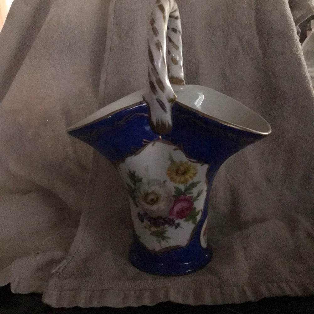 Antique ceramic basket